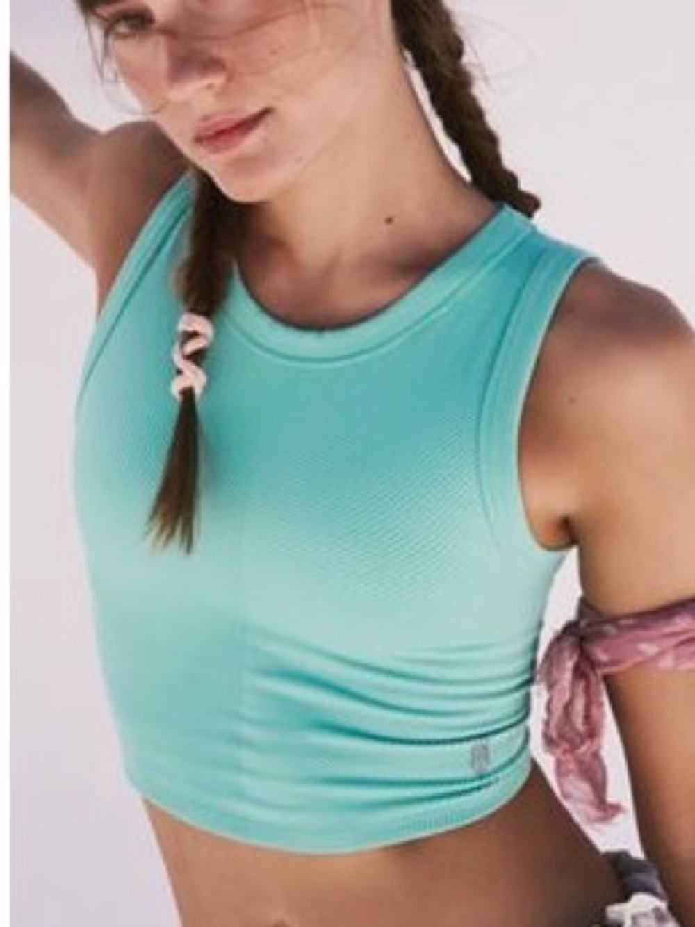 Free People Free Throw Muscle Tank in Crisp Cactus